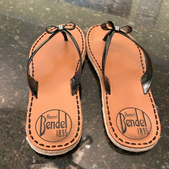 *Henri Bendel* Boho BOW La Playa Bow Flip Flop Sandals S/M - Picture 6 of 7